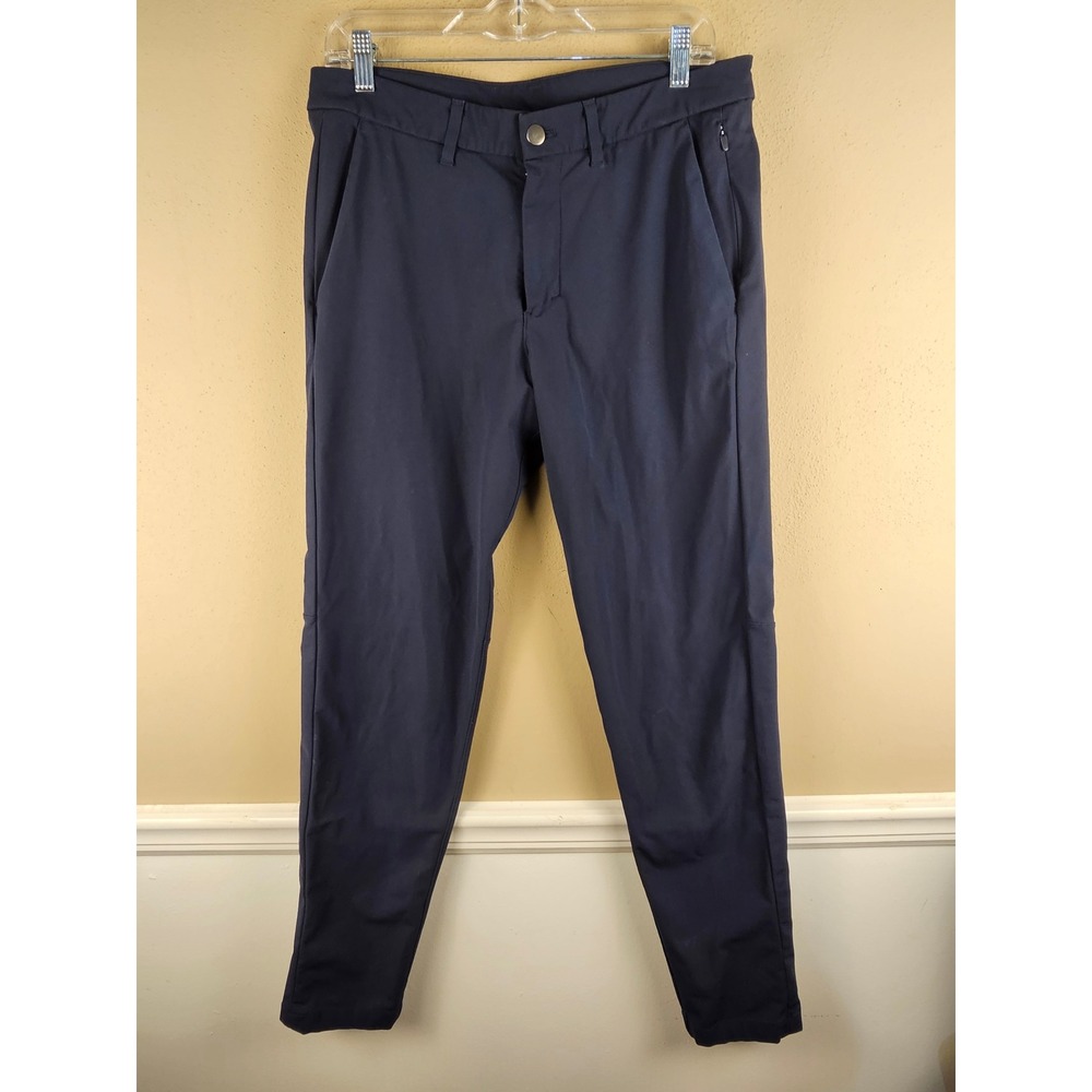 Lululemon Mens Navy Commission Slim Warpstreme Performance Pants 32